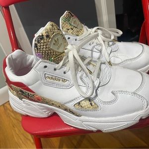 Snake skin/ flowers  Adidas sneakers